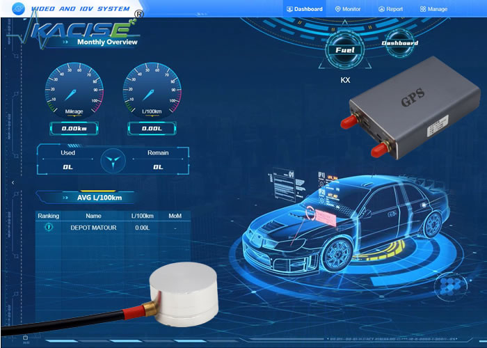 KUM2500A ultrasonic fuel level sensor for car detection gps tracker non contact China produce