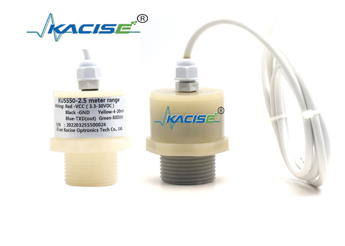 Low power consumption intelligent ultrasonic 3m water level sensor RS485 Output Sewage Pool PTFE water level meter