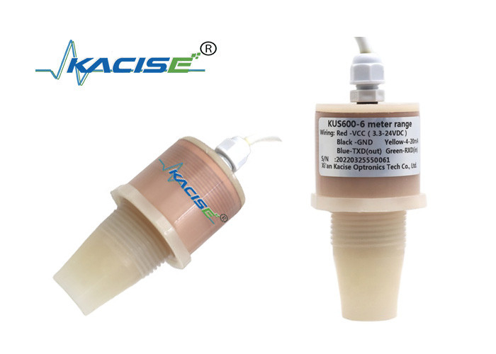 IP68 5m Ultrasonic water level meter RS485 output liquide Level Sensor PVDF KUS600