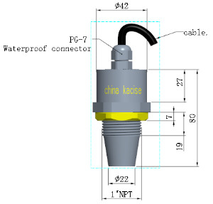 5V Anti Theft Ultrasonic Fuel Level Sensor For Fuel Management RS485 5m