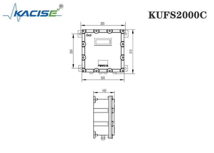 KUFS2000C Zacisk przeciwwybuchowy na ultradźwiękowym przepływomierzu z dwukierunkowym pomiarem dla rur DN32-DN6000