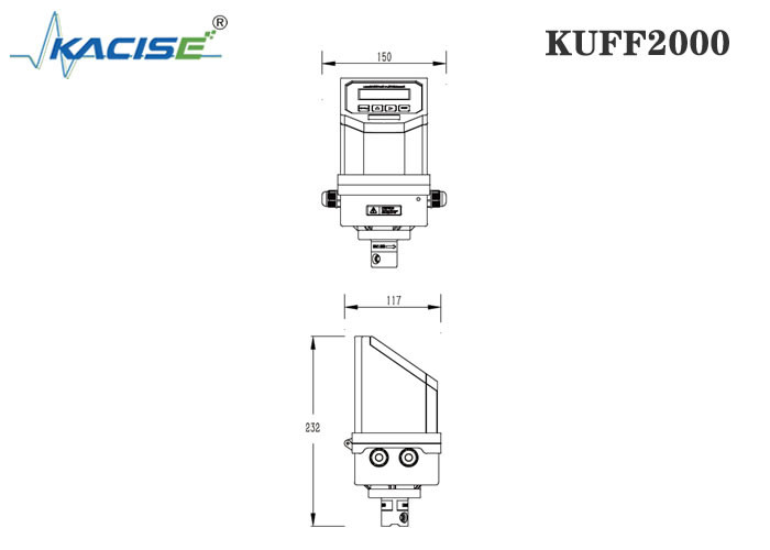 KUFF2000 Fixed Insertion Ultrasonic Flow Meter For Pipe Sizes DN50mm - DN6000mm