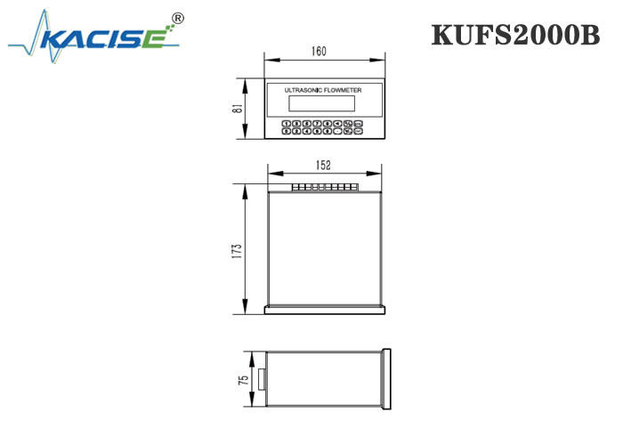 KUFS2000B Panel Mount Insertion Ultrasonic Flow Meter z dokładnością ± 1% dla rur DN50-DN6000 i RS485 MODBUS Interface