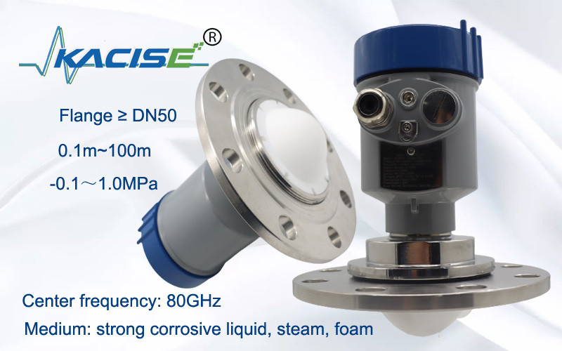 Kacise OEM 80G Radar Type Level Sensor 100m FMCW Radar Level Meter With Display