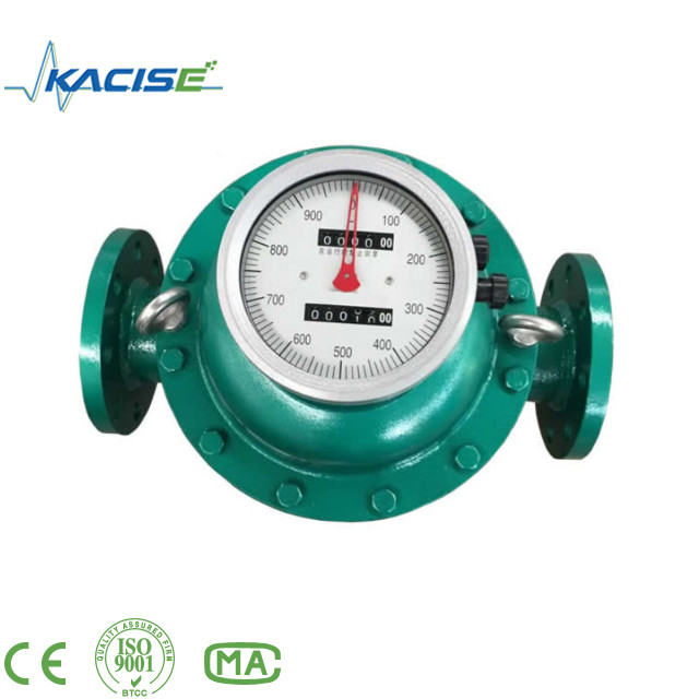 High Viscosity Liquid Turbine Flow Meter Oval Gear Type With Digital Display
