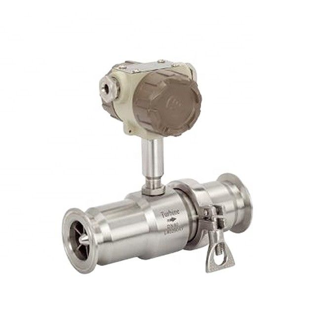 Przepływomierz sanitarny z materiałem SS304/SS316 i dokładnością ± 0,2% dla połączenia zaciskowego przepływomierza turbinowego do zastosowań spożywczych