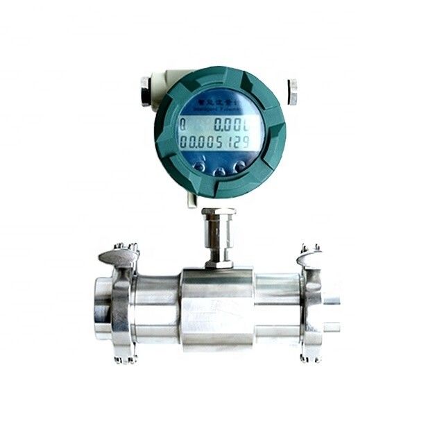 Przepływomierz sanitarny z materiałem SS304/SS316 i dokładnością ± 0,2% dla połączenia zaciskowego przepływomierza turbinowego do zastosowań spożywczych