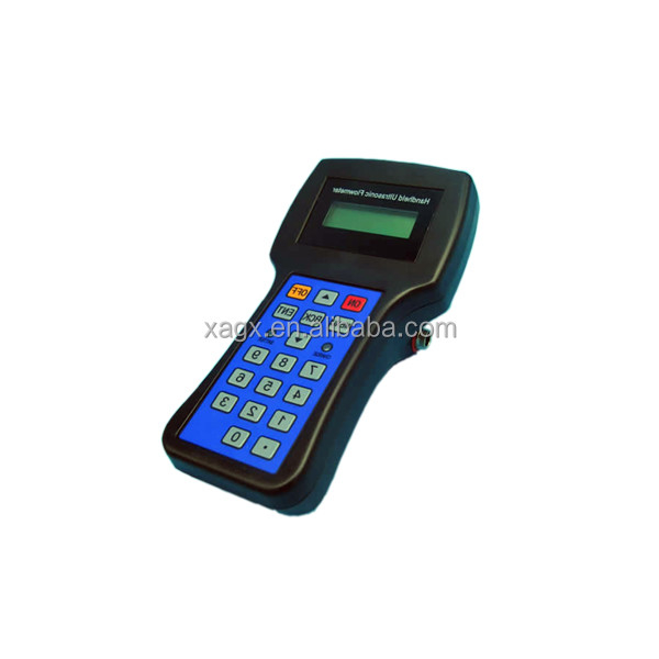 Low cost handheld ultrasonic water flow meter china with Power supply 3*1.2V battery or AC90 ~260V power adapter