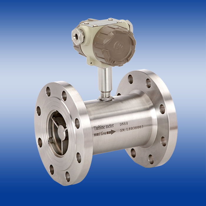 304 Stainless Steel Gas Turbine Flow Meter Flange Type Flow Meter