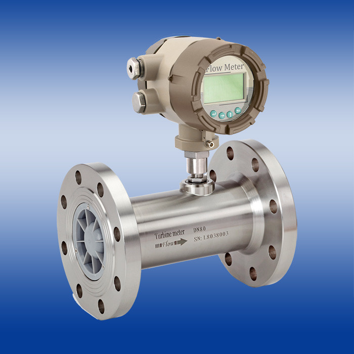 Stainless Steel Turbine Fuel / Diesel Flow Meter 24VDC with communication RS485 or MODBUS