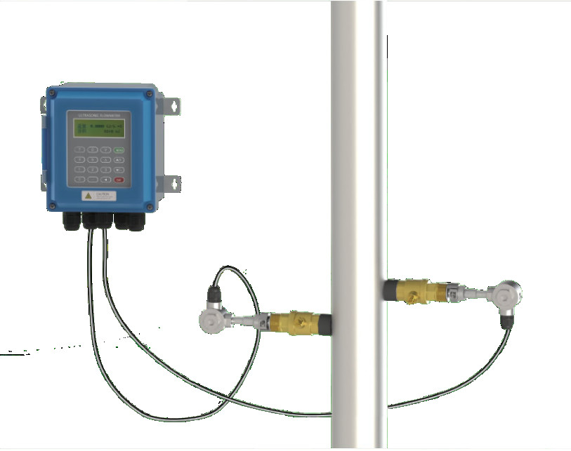 low cost clamp on type ultrasonic flow meter china with accuracy up to 1.0%
