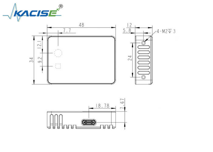 KL3A-05U 3D Solid-State Lidar z zasięgiem 0,1-5m H60°×V45° FOV i USB 2.0 Type C Interface dla sklepów detalicznych