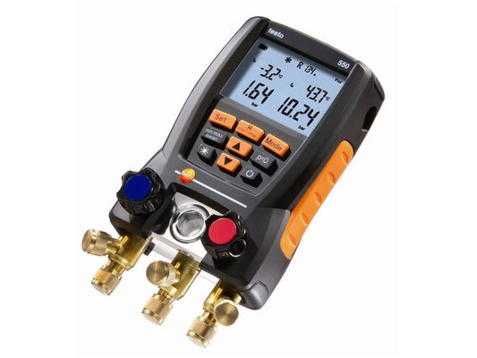 Testo 550 Digital Refrigerant Manifold Kit z połączeniem Bluetooth 60 Profili chłodniczych i wytrzymały projekt