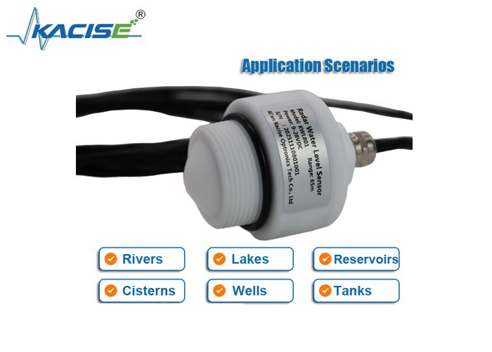 Czujnik poziomu wody radarowy bezkontaktowy KWL801 z zakresem częstotliwości 76GHz-81GHz, zakresem pomiaru 65m i dokładnością ±1mm